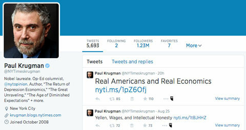 Paul Krugman Twitter-profil