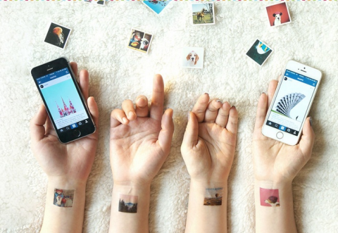 "Gör dina Instagram till tillfälliga tatueringar." 