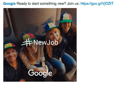 google linkedin-annons för att hitta talang