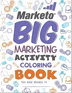 Marketos stora målarbok för marknadsföringsaktivitet