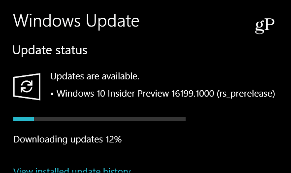 Microsoft skickar Windows 10 Insider Preview Build 16199, inkluderar nya funktioner