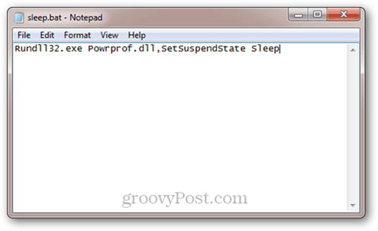 auto sleep-skript för Windows 7