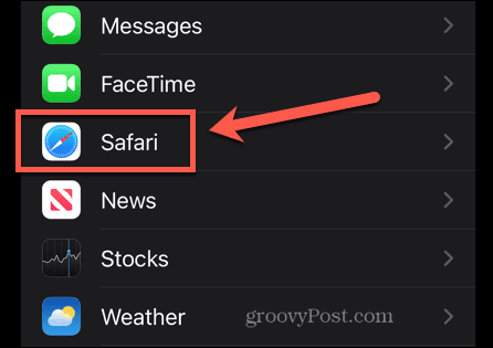 Safari-inställningar iphone