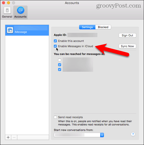 Aktivera meddelanden i iCloud på din Mac