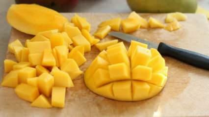Hur hackar man mango? Hur skivar man mango lättast? Den enklaste mangohackningstekniken hemma