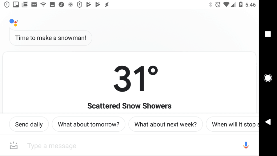 google assistent väderprognos
