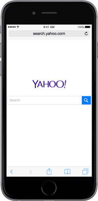 Yahoo Mobile Search Omdesign, lånar från Google och Bing