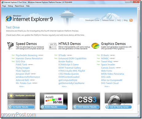 Internet Explorer 9: Ladda ner förhandsgranskningen