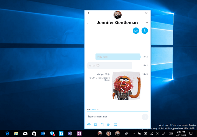 Windows 10 Preview Build 16184 Returnerar mina personer