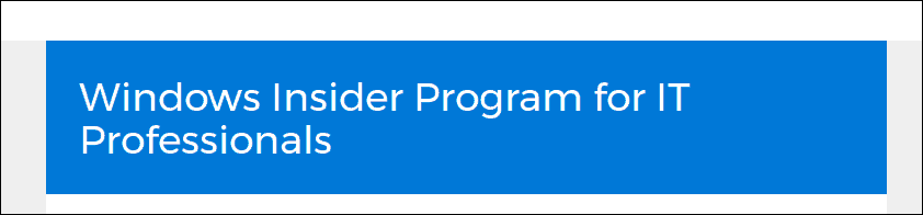 Microsoft introducerar Windows Insider-program för IT-proffs