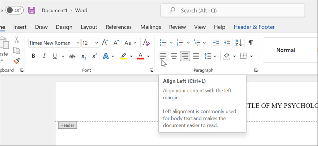 formatera APA-stil i Microsoft Word