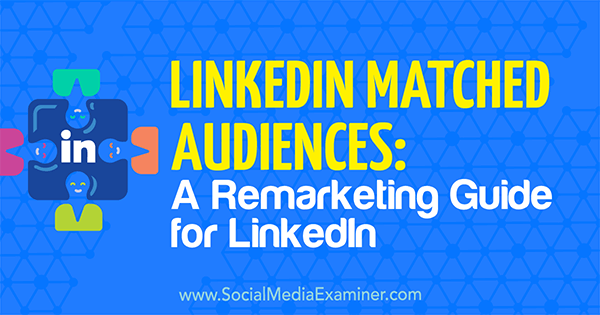 LinkedIn matchade målgrupper: En ommarknadsföringsguide för LinkedIn av Alexandra Rynne på Social Media Examiner.