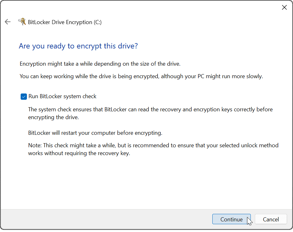 använd BitLocker-kryptering i Windows 11