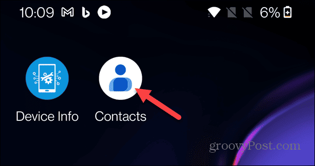 Lägg till kontakter på Androids startskärm
