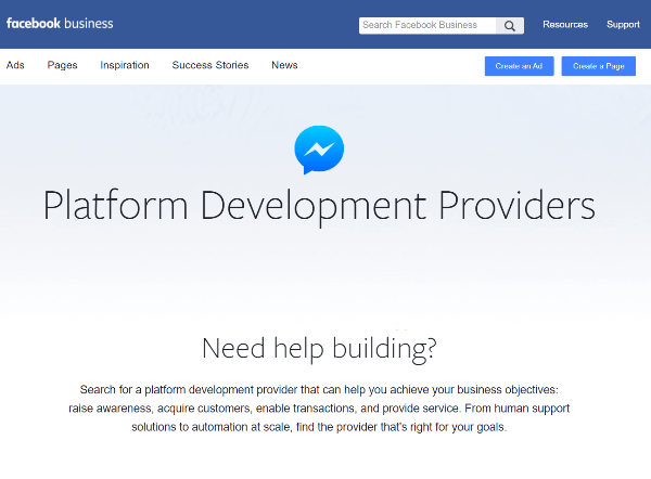 Facebooks nya katalog över plattformsutvecklare är en resurs för företag att hitta leverantörer som specialiserar sig på att bygga upplevelser på Messenger.