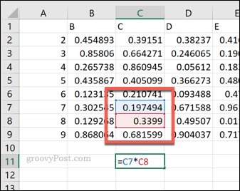 Enkelcellsreferenser i Excel