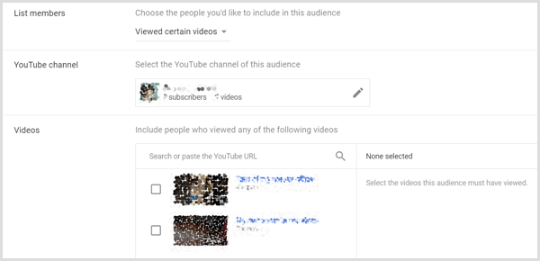 Google AdWords anmärkningsalternativ baserat på videovisning