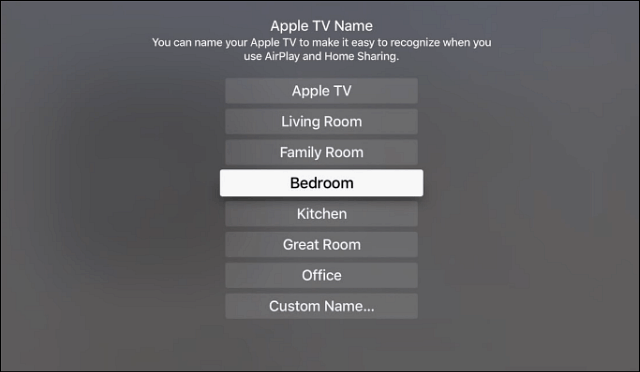 Byt namn på Apple TV