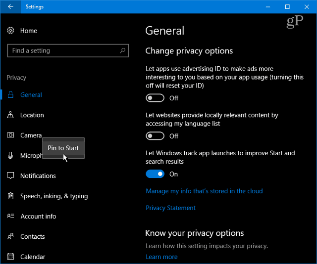Windows 10-inställningar
