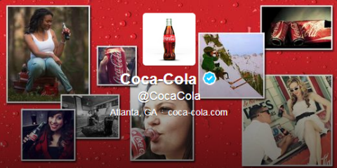 Twitter-rubrik för coca cola