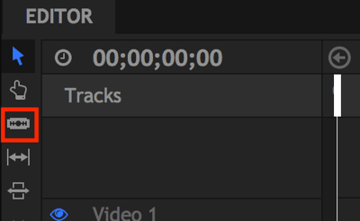 Med Slice-verktyget kan du redigera pauser i din video.