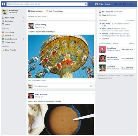 facebook uppdatera nyhetsflödet teckensnittsdesign