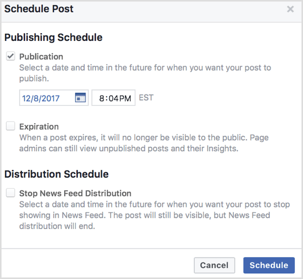 Facebook ladda upp video schema inlägg