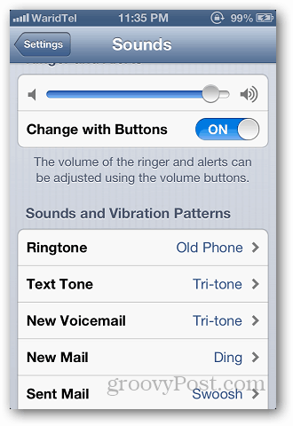 Använd anpassad ringsignal iPhone 2