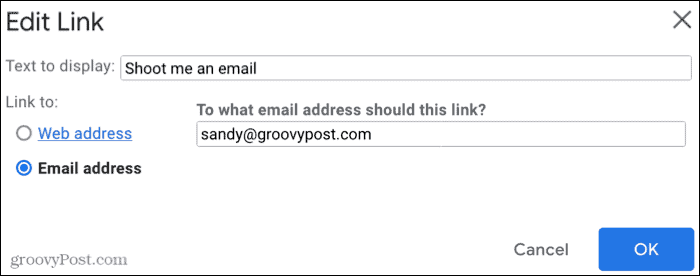 Ange e -postadressen