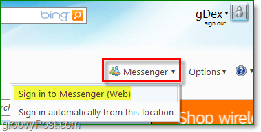 hur du använder Windows Messenger från din webbläsare på Windows Live