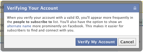 Facebook-verifierade konton