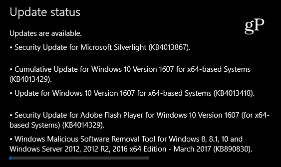 Kumulativ uppdatering av Windows 10 KB4013429 tillgänglig nu