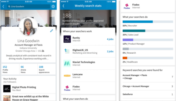 LinkedIn rullade ut tre nya funktioner som ger anslutningar större sammanhang, förenklar profilanpassningar och låter medlemmar ta reda på vem som söker efter sin profil.