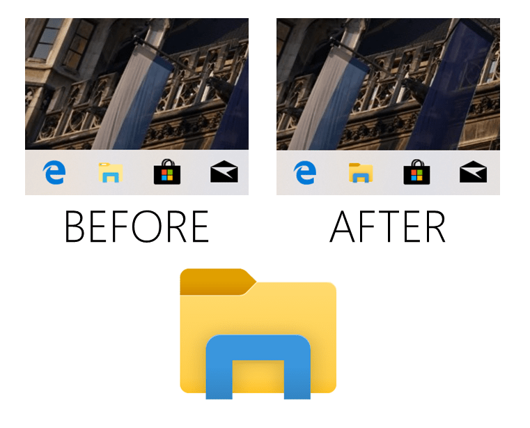 Ny File Explorer-ikon Windows 10 19H1