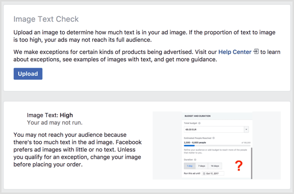 verktyg för kontroll av facebook-bildtext