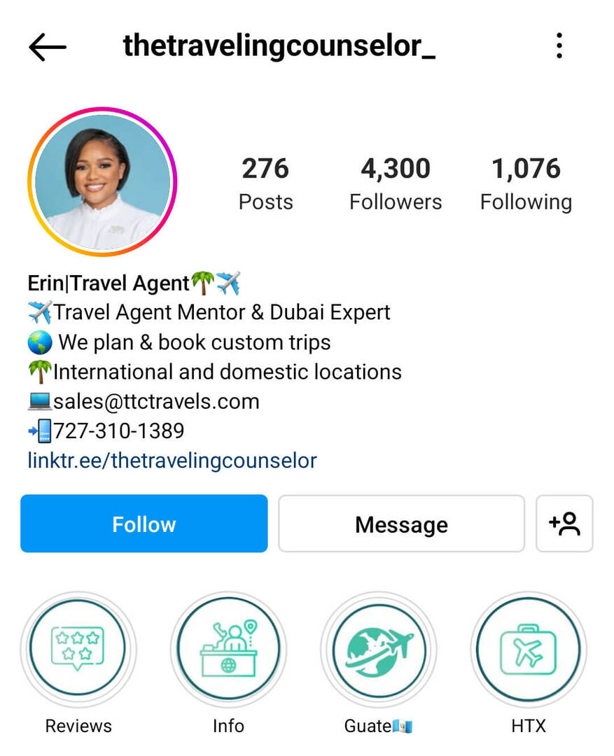 instagram-bio-thetraveling counselor_-hashtag-emojis-example