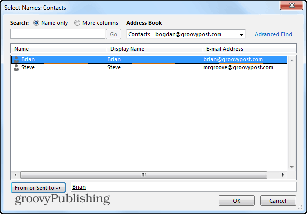 Outlook 2013 sökmappar från specifika