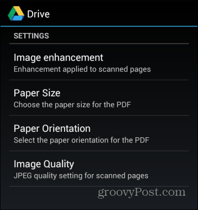 google drive scan-inställningar