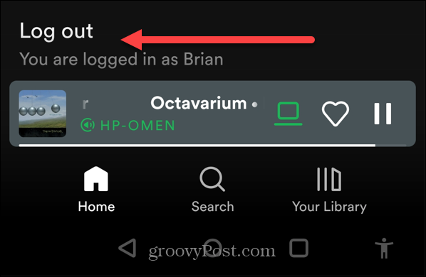 Skaffa Spotify på en Android-låsskärm