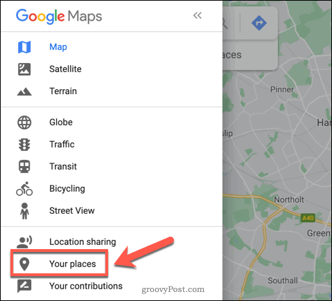 Google Maps Dina platser alternativ