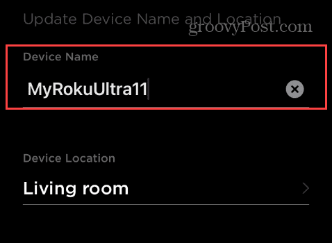 Ändra namnet på din Roku