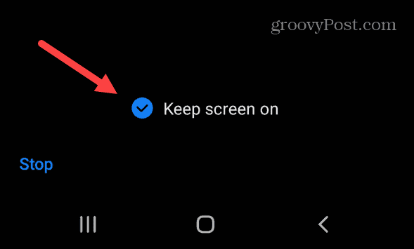 behåll skärmen på Android