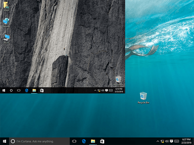 Stoppa skrivbordsikoner för Windows 10 från att ändra plats efter en skärmuppdatering