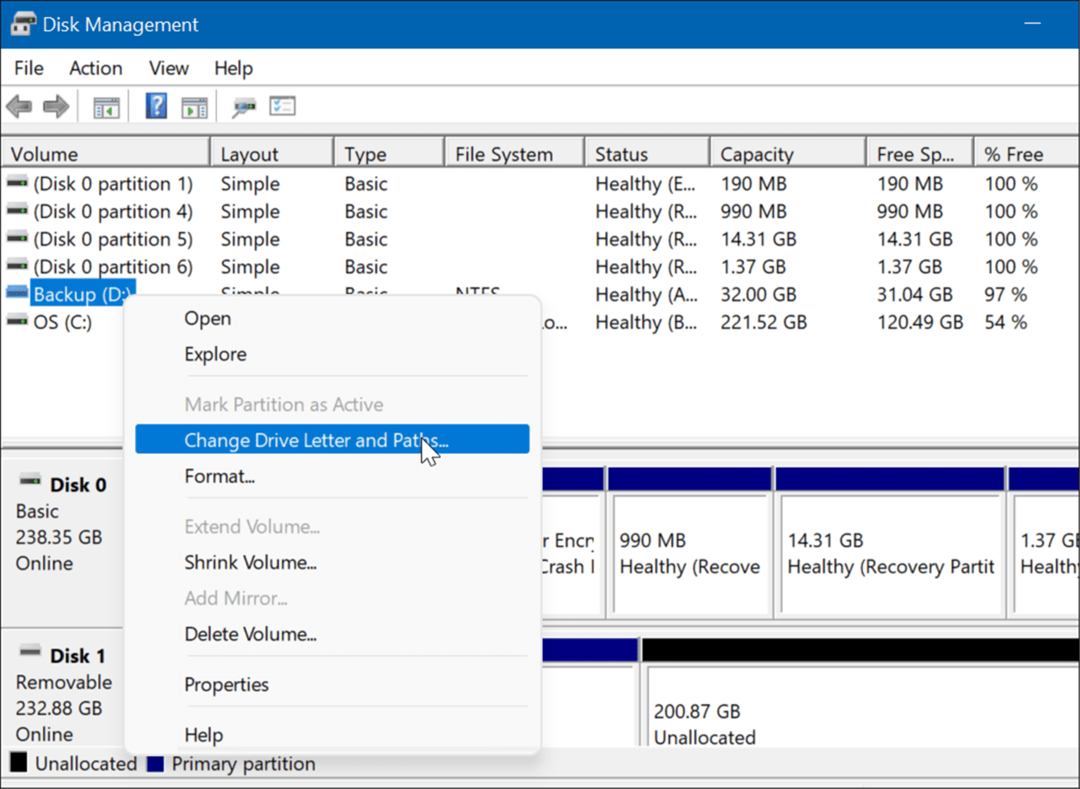 öppna diskhantering på Windows 11 Power User-menyn