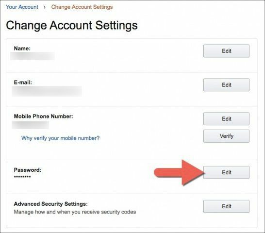 Hur du ändrar ditt Amazon-lösenord