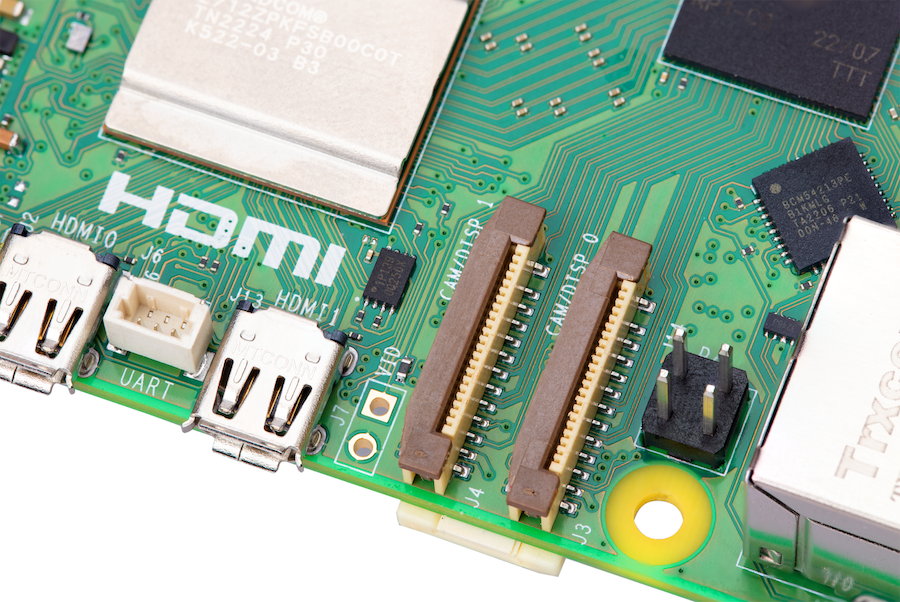 Raspberry Pi 5 Mini-HDMI-portar