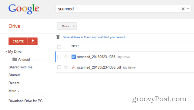 Hur man skannar pappersdokument till Google Drive med Android