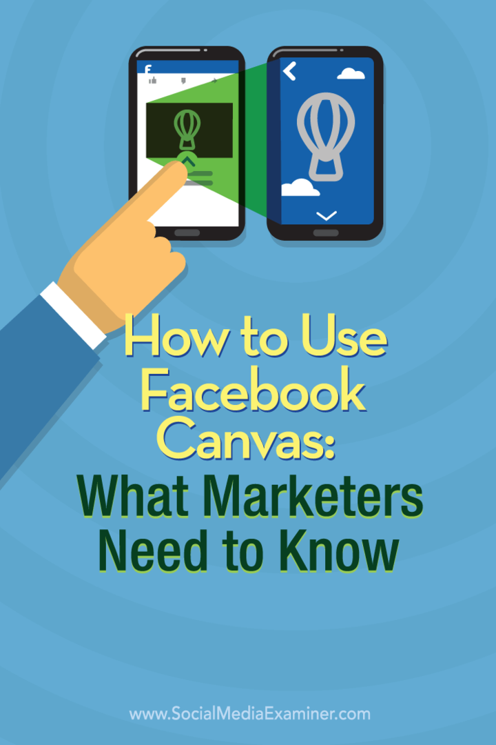 hur man skapar en Facebook canvas-annons