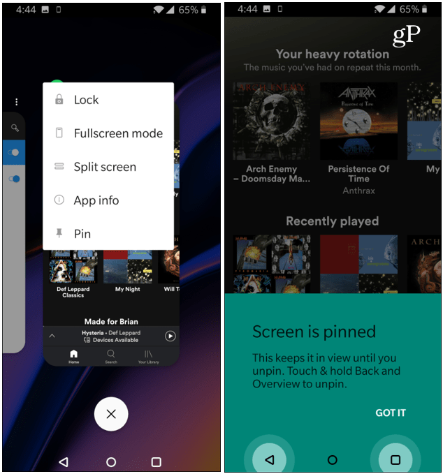 Fäst appar OnePlus 6T Android