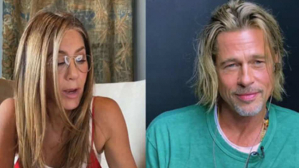 Brad Pitt och Jennifer Aniston träffas vid läshändelsen